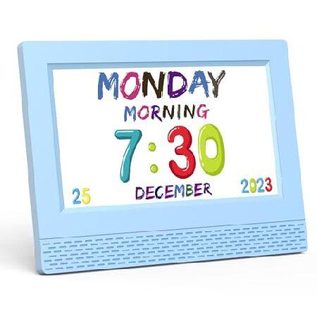 【並行輸入品】 Kids Digital Alarm Clock Colorful, 7" Larg...
