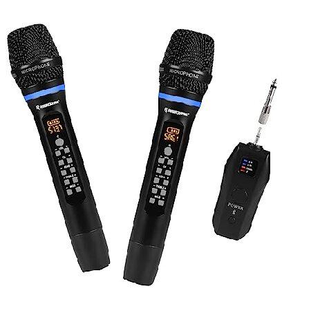 Rechargeable Wireless Microphone System Dual UHF H...