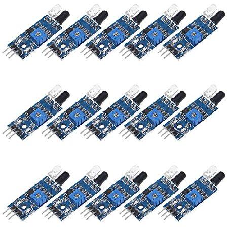 【並行輸入品】 DWEII 赤外線障害物回避センサーモジュール 15個 3線反射光電センサーモジュー...