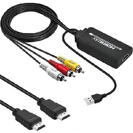 YUANLY HDMI - RCAコンバーター HDMI - AV 3RCA CVB コンポジットビ...