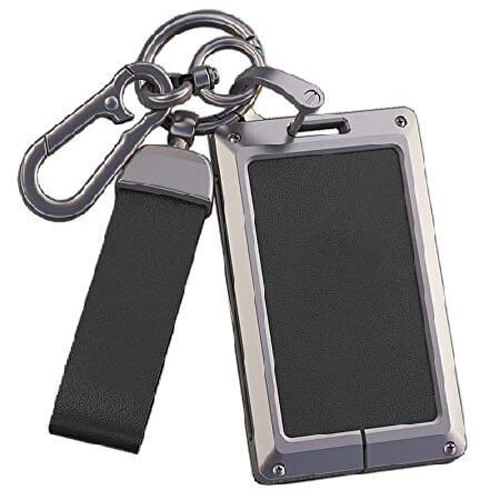 【並行輸入品】 ontto 本革キーフォブカバー レクサスカードキーフォブ メタルフレーム キーシェ...