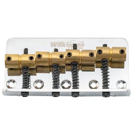 【並行輸入品】 Wilkinson WOB41弦ピッチ19mm 4弦ベースブリッジ ブラスサドル プ...