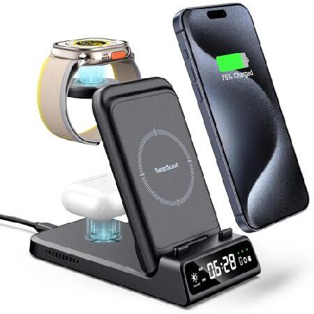 SwanScout Wireless Charging Station for iPhone, Tr...