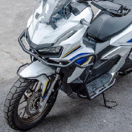 【並行輸入品】 Lorababer オートバイ ブラックスチール アッパーロワークラッシュバー エン...