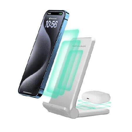 2 in 1 Wireless Charger,Foldable 20W Fast Wireless...