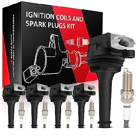 【並行輸入品】 SCITOO 5イグニッションコイル イリジウムスパークプラグ5個付き ボルボ C3...