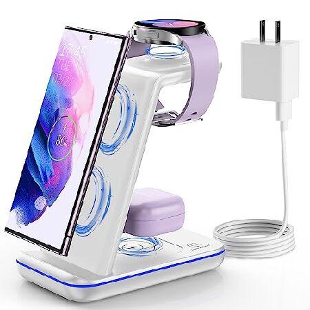 Wireless Charging Station for Samsung, S23 Ultra F...