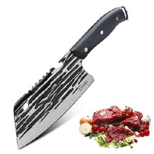 Kitory Cleaver Knife 7 Inch Chinese Knife, High Carbon Stainless Steel Kitchen Knife with Ergonomic Handle, Ultra Sharp, Full Tang, Useful Kitchen Kni｜inter-trade