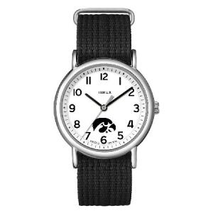 Timex ユニ ウィークエンダー 38mm 腕時計 アイオワホークアイズ スリップスルーシングルレイヤーストラップ ブラックの商品画像