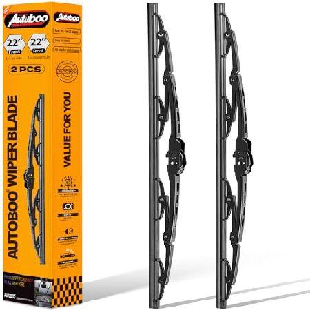 【並行輸入品】 AUTOBOO 22インチ+22インチフロントガラスワイパー 交換用 Ford F1...