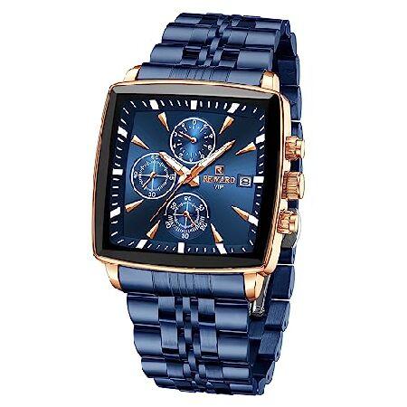 REWARD Square Mens Watch Business Quartz Wrist Wat...