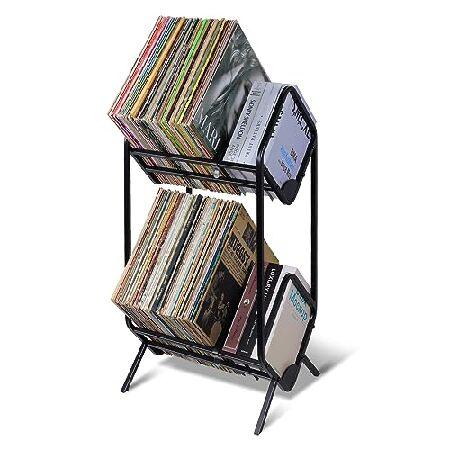 R RUIMEI ビニールレコード収納 レコードホルダー 160-200 LP 収納棚 ディスプレイ...