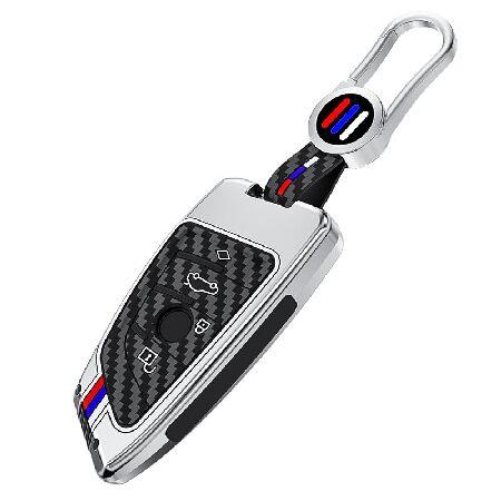 【並行輸入品】 Key Fob Cover-Carbon Fiber Key Case Metal ...