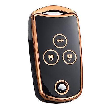 【並行輸入品】 KUNIO Car Key Fob Cover Case Fit for Honda...
