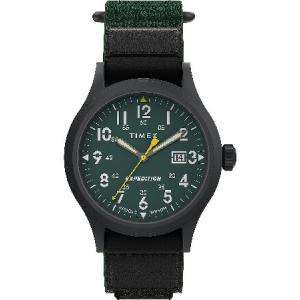 Timex メンズ Expedition Scout 40mm 腕時計 - グリーン ファストラップ グリーンダイヤル IP ブラックケース グリーンの商品画像