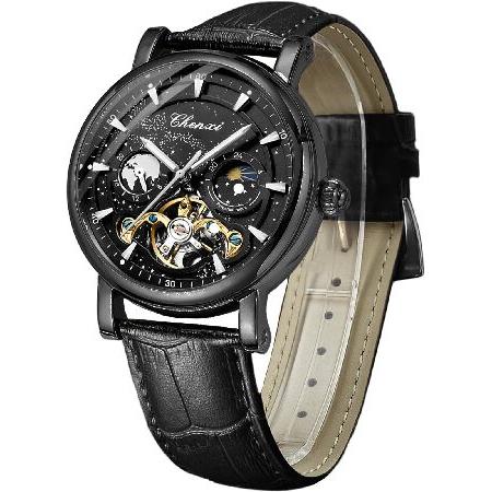 【並行輸入品】 FORSINING メンズ 腕時計 夜光 星空 ムーンフェイズ トゥールビヨン 機械...