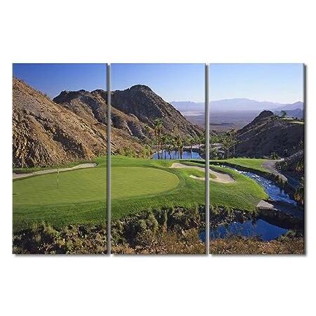 【並行輸入品】 3 Pieces Golf Course Poster Wall Art Casca...