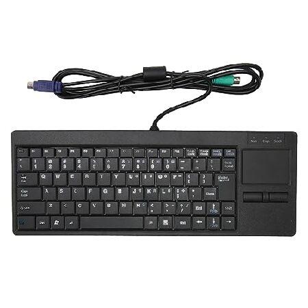 【並行輸入品】 トラックパッド付き有線キーボード ミニインダストリアルキーボード タッチパッドコンボ...