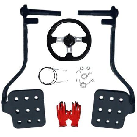 Go Kart Brake and Throttle Pedals with Steering Wh...