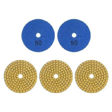 【並行輸入品】 HARFINGTON ダイヤモンド研磨パッド 5個 3インチ グリット 50 ウェッ...