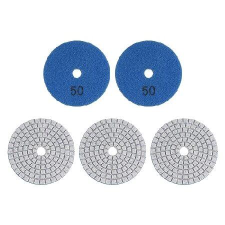 【並行輸入品】 HARFINGTON ダイヤモンド研磨パッド 5個 3インチ グリット 50 ウェッ...