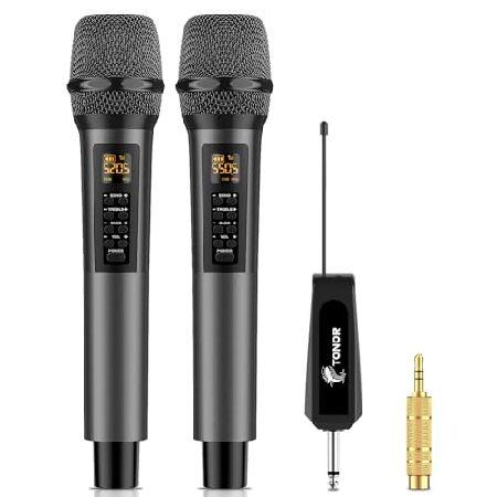 TONOR Wireless Microphones with Treble/Bass/Echo, ...