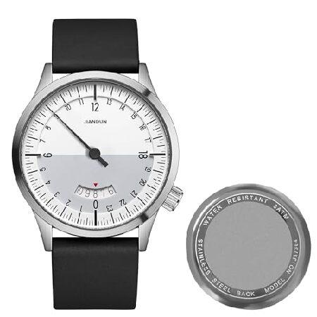 【並行輸入品】 JIANDUN スイス製ムーブメント メンズ 片手 24時間腕時計 片手 ブラックケ...