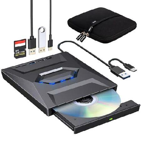 【並行輸入品】 ROOFULL 外付けCD DVD +/-RWドライブ SDカードリーダー+USB ...