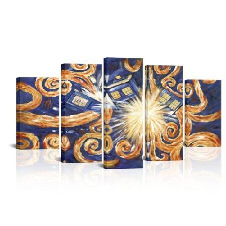 【並行輸入品】 PoGoXiPoYo 大型5枚 ドクター・フー 爆発するターディスキャンバスプリント...