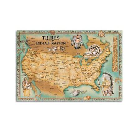【並行輸入品】 This Is A Map Of American Native Tribe Nat...