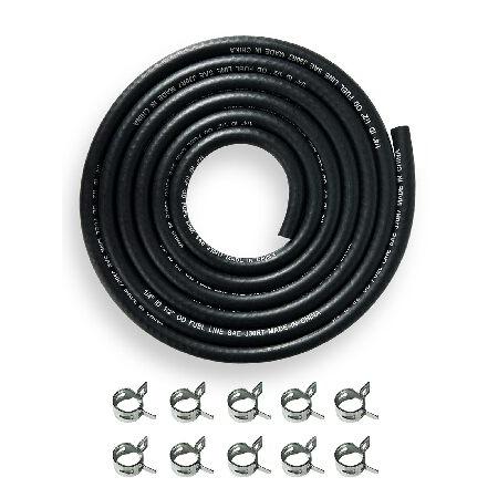 【並行輸入品】 YAMAKATO 1/4 燃料ホースライン プッシュロック NBR 編組 SAE J...