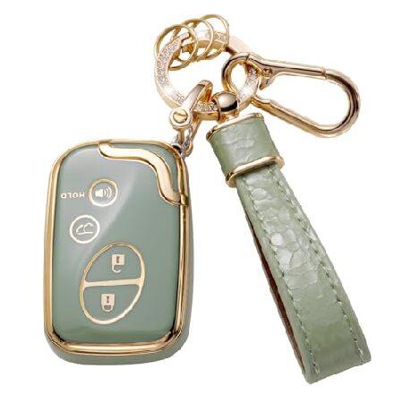 【並行輸入品】 Muzizyq レクサスキーフォブカバー キーチェーンストラップ付き キーケース保護...