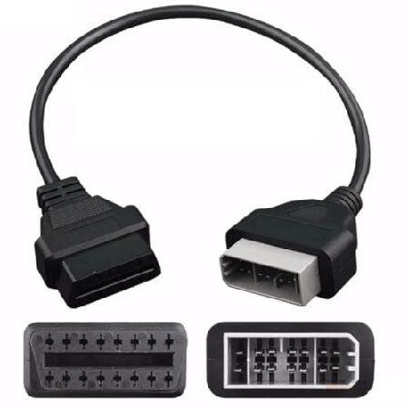 【並行輸入品】 XPSZDBS Nisan 14ピンオスから16ピンメス OBD2 OBDII診断ツ...