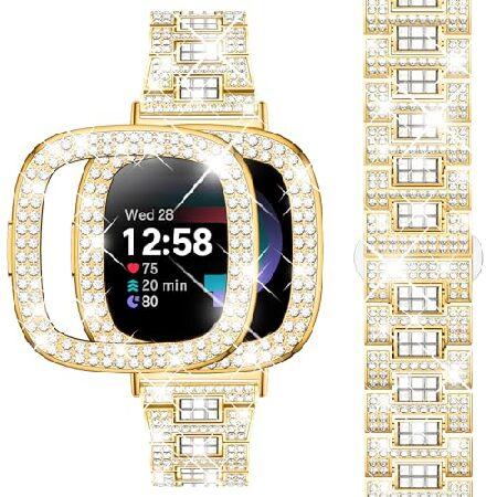 【並行輸入品】 Dsytom Bling 腕時計バンド Fitbit Versa 4バンド/Fitb...