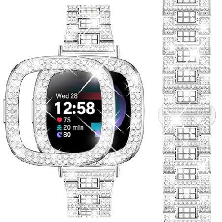 【並行輸入品】 Dsytom Bling 腕時計バンド Fitbit Versa 4バンド/Fitb...