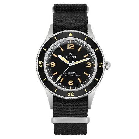 【並行輸入品】 TACTICAL FROG Thorn 50-Fathoms 自動ダイブウォッチ 男...