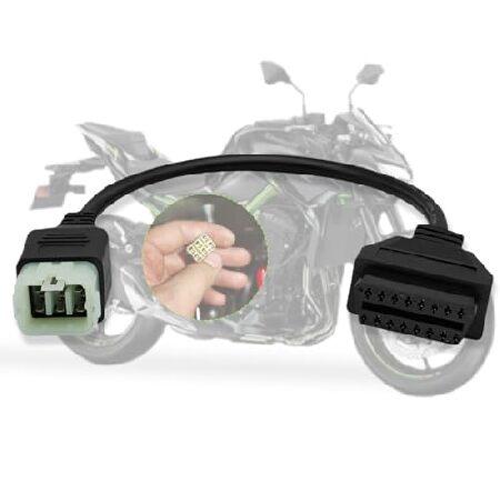 【並行輸入品】 AMHTDOL OBDアダプター カワサキ オートバイ 6ピンから16ピン Obdi...