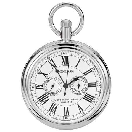 【並行輸入品】 Tiong ヴィンテージ銅ステンレススチールロンドンデザイン機械式手巻き懐中時計メン...