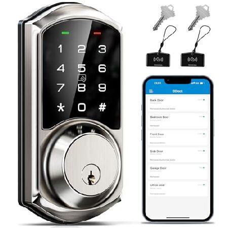 【並行輸入品】 Veise Smart Deadbolt with App Control, Key...
