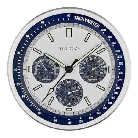 【並行輸入品】 Bulova Lunar Pilot 壁掛け時計 C1971 | マットシルバー仕上...