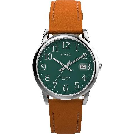 【並行輸入品】 Timex メンズ イージーリーダーウォッチ, ブラウン/シルバートーン/グリーン/...