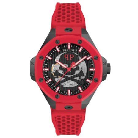 【並行輸入品】 Philipp Plein Collection 高級メンズ腕時計時計 赤いベルト付...