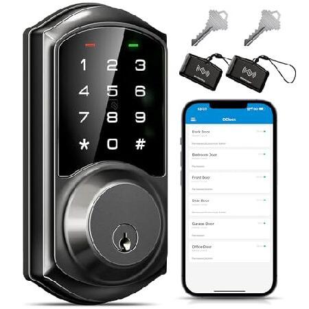 【並行輸入品】 Veise Smart Deadbolt with App Control, Key...