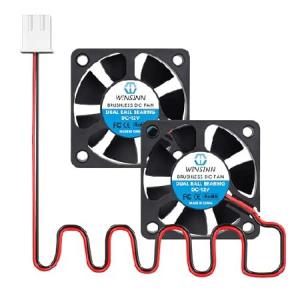 【並行輸入品】 WINSINN 50mm DC 12V 5020 デュアルボールベアリングブラシレス冷却ファン(2個パック) - 50x20mm 2PIN、3Dプリンター、PC、サーバーなどに最適