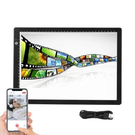 【並行輸入品】 A4スライドビューアライトボックス、3輝度ライトパッドバックライト、APP編集、スラ...