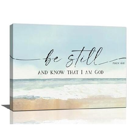 【並行輸入品】 大きなキリスト教のウォールアート Be Still and Know That I ...