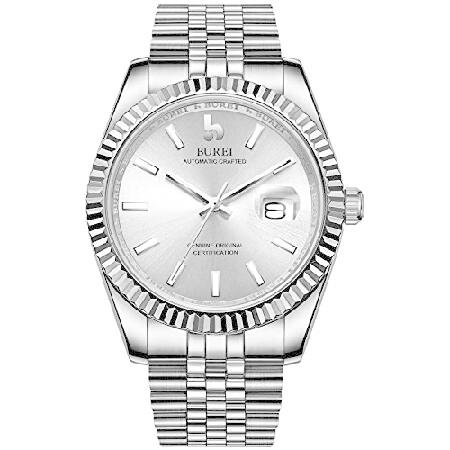 【並行輸入品】 BUREI メンズ クラシック 自動巻き 腕時計 BM-8001 ステンレススチール...