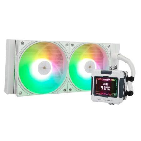 【並行輸入品】 Thermalright FW240 ホワイト ARGB CPU AIOクーラー、P...
