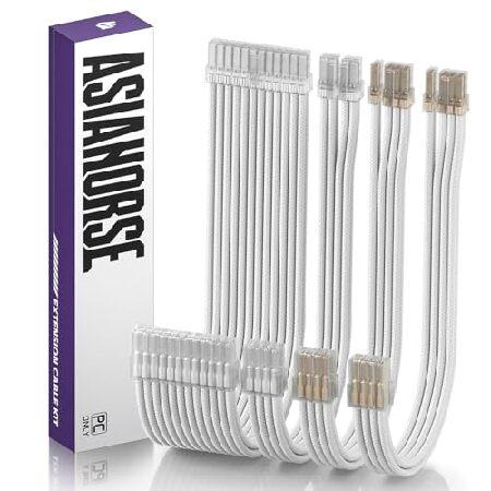 【並行輸入品】 AsiaHorse PC用スリーブケーブル GPU/CPU用PC電源 延長ケーブル ...