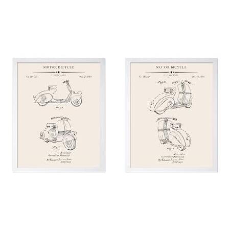 【並行輸入品】 Poster Master 2-Piece Vintage Motorcycle B...